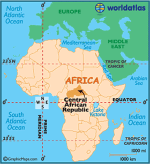 zentral afrikan republik karte